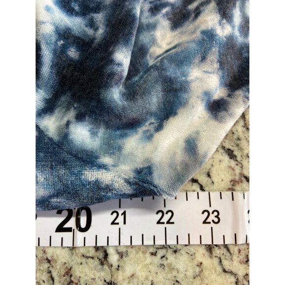Cupid Tie Dye Tunic Top XL Blue White Long Sleeve V-Neck Boho Loungewear Retro - Picture 6 of 7